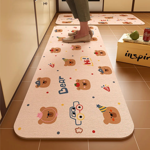 Navak Carpet Exclusive Picks Budding Diatomite Carpet Scandinavian Style Non-Slip Water-Absorbent Mute Kitchen Breakfast Area Home Decoration