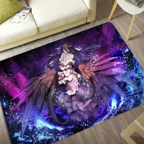 Navak Teppich Gamer Albedo Anime Sexy Girls Bodenmatte Nordischer Stil Home Fußmatte Badezimmer-Toilettenmatten Schlafzimmer Hotel Dekor Matte