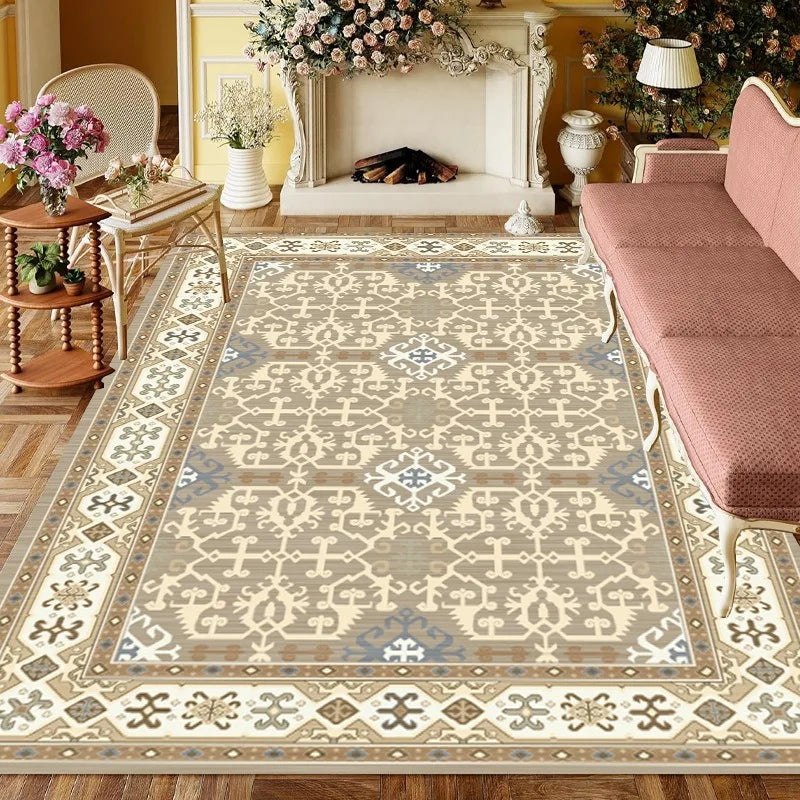 Navak Teppich im amerikanischen Stil, Retro-Teppich, für Wohnzimmer, Sofa, Schlafzimmer, Nachttisch, Arbeitszimmer, Küche, Eingangstür, rutschfest, leichte Luxus-Dekormatte
