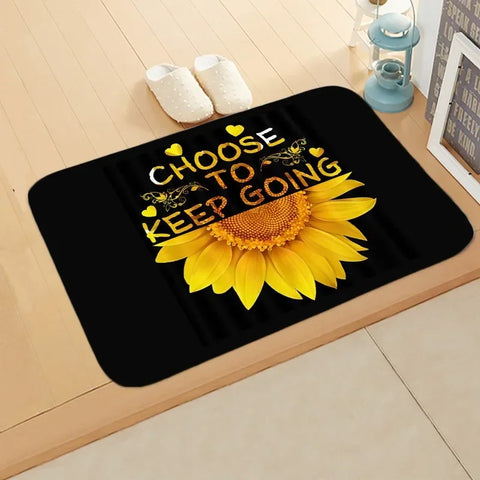 Navak Teppich, Sonnenblumen-Eingangs-Willkommens-Fußmatte, Blumen, Schlafzimmer, Nachttisch-Dekor, Teppich, rutschfest, Badezimmer, Küche, Fußmatten für den Innenbereich