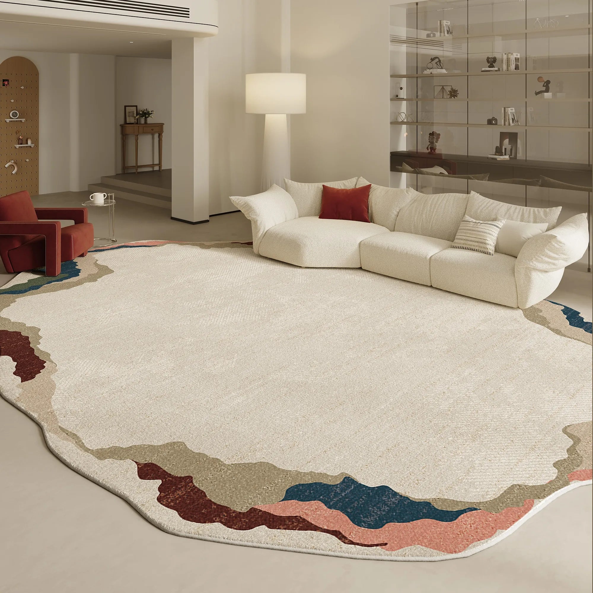 Navak Teppich, unregelmäßige Formen, Wohnzimmer-Dekoration, Teppich, moderner Stil, Teppiche für Schlafzimmer, Zuhause, dicker Plüschteppich, flauschig, weich, Lounge-Bodenmatte