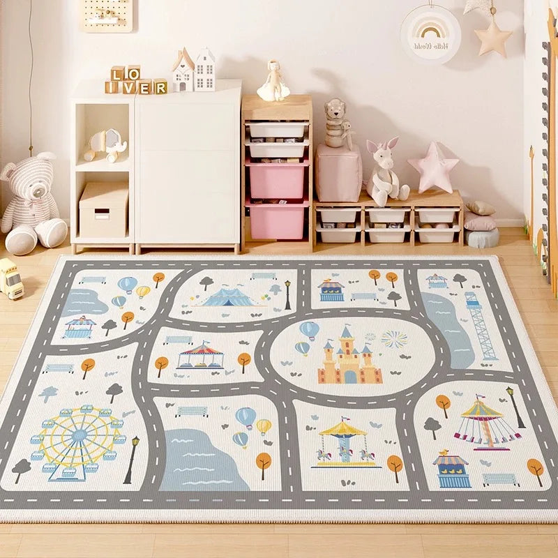 Navak Carpet Exclusive Picks Kinderzimmer Spielbereich Teppich Wohnzimmer Schlafzimmer Kinder Autostrecke Digitale Puzzle Spielmatte Baby Spiel Krabbelmatte