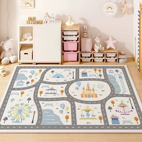 Navak Carpet Exclusive Picks Kinderzimmer Spielbereich Teppich Wohnzimmer Schlafzimmer Kinder Autostrecke Digitale Puzzle Spielmatte Baby Spiel Krabbelmatte