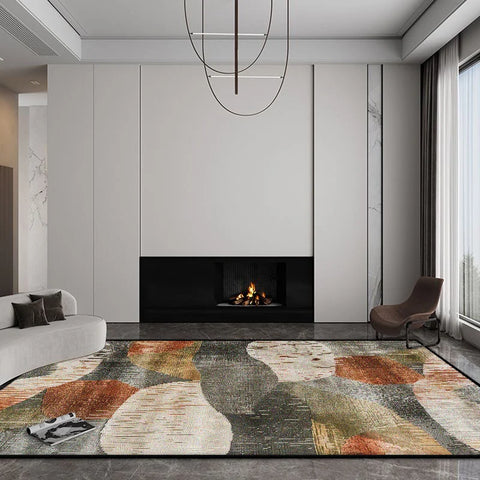 Navak Teppich, modern, abstrakt, für Wohnzimmer, nordische Dekoration, Zuhause, leicht zu reinigen, für Badezimmer, Eingangsbereich, waschbar, 200 x 250 cm, Teppich, Garderobe, große Matten