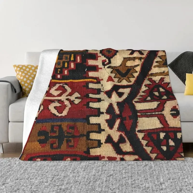 Navak Teppich Sofa Fleece Baluch Flachgewebe Antiker Afghanistan Teppich Überwurfdecke Warmer Flanell Türkischer Kelim Ethnische Kunst Decken Tagesdecken
