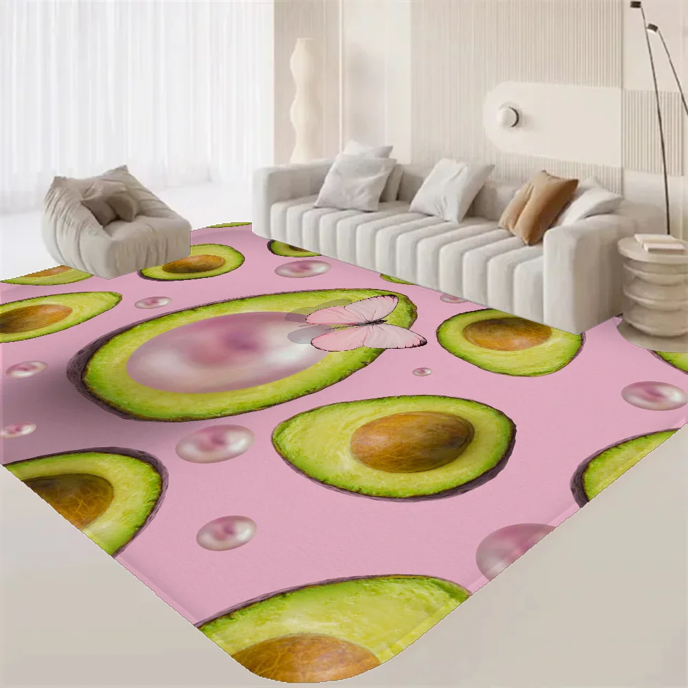 Navak Carpet Avocado Room Mats Retro Multiple Choice Living Room Kitchen Rug Non-Slip Welcome Rug