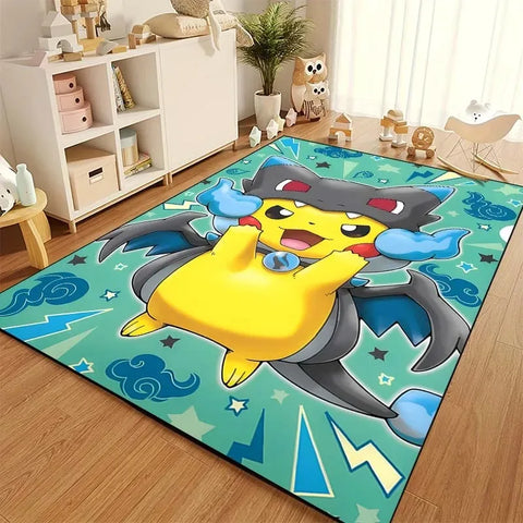 Navak Carpet Daily Picks New Cartoon Pokemon Pikachu Rug Living Room Bedroom Carpet Bedside Bathroom Floor Mat Area Rug Kid's Room Home Decor