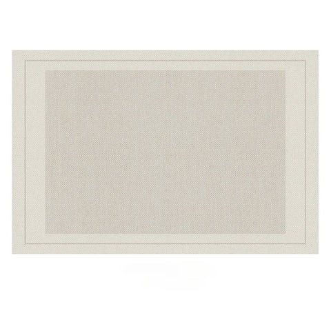 Navak-Teppich, Beige, Hellgrau, Plüschteppich mit elegantem Bordürendesign, weicher, dicker Florteppich für Wohnzimmer, Schlafzimmer, Heimdekoration, großer Teppich