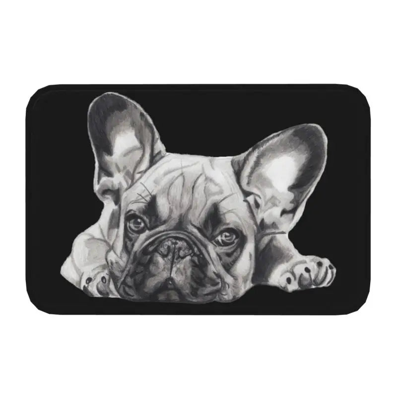 Navak Carpet Custom Fußmatte mit süßem französischem Bulldoggen-Motiv, rutschfest, für Eingangsbereich, Küche, Badezimmer, Tür, Bodenmatte, Garage, Teppich, Fußpolster