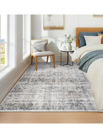Navak Carpet Washable Area Rug Stain-Resistant Throw Rug Indoor Carpet with Non-Slip Backing Foldable Floor Cover for Living Room, Bedroom