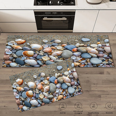 Navak Carpet Hochwertige Fußmatten, saugfähig, rutschfest, für Küche, Eingang, Fußmatte, Kieselstein-Teppich, Teppich, wasserdicht, waschbar, für Wohnzimmer, Steine, Matte