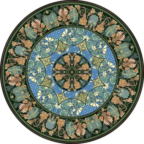 Navak Carpet Persian Style Living Room Carpet Bedroom Decoration Dressing Table Cloakroom Non-slip Floor Carpets Circular Area Rugs