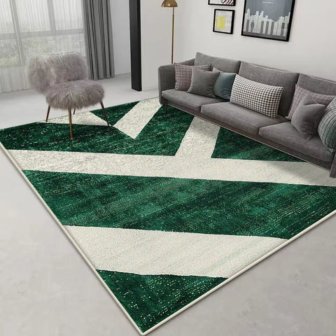 Navak Carpet Nordischer geometrischer Teppich – Großer rutschfester Teppich | Maßgefertigte Größe für Wohnzimmersofa und Schlafzimmer-Heimdekoration