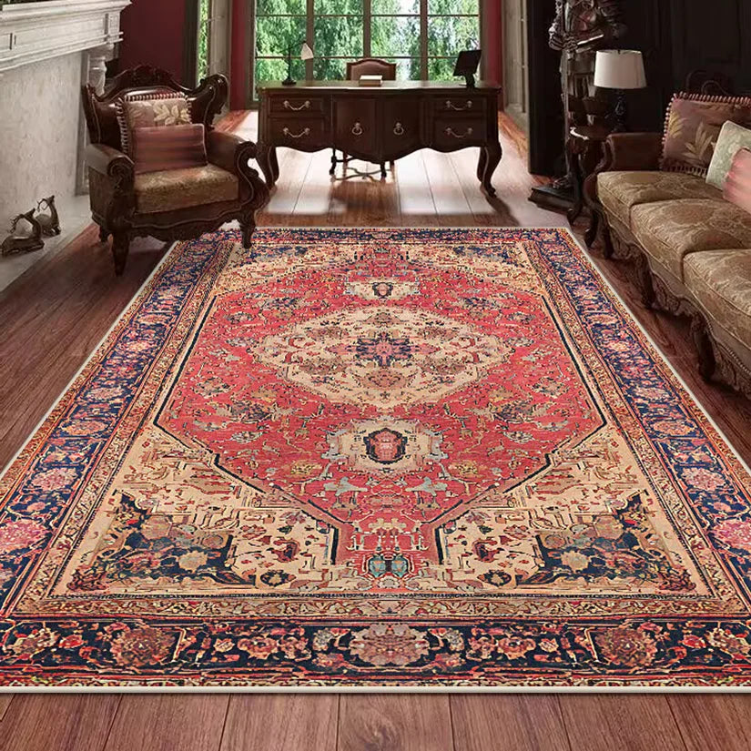 Navak Carpet Retro Persian Carpet for Living Room Boho Decor for Room Balcony Rug Large Luxury Red Bed Decoration Home Mats Bedside 160x230
