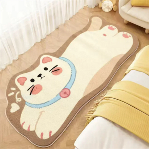 Navak Carpet Exclusive Picks Verbessertes Material Lustiger Cartoon-Schlafzimmer-Nachttischteppich Wohnzimmer Badezimmer Küche Rutschfester waschbarer Teppichmatte Heimdekoration