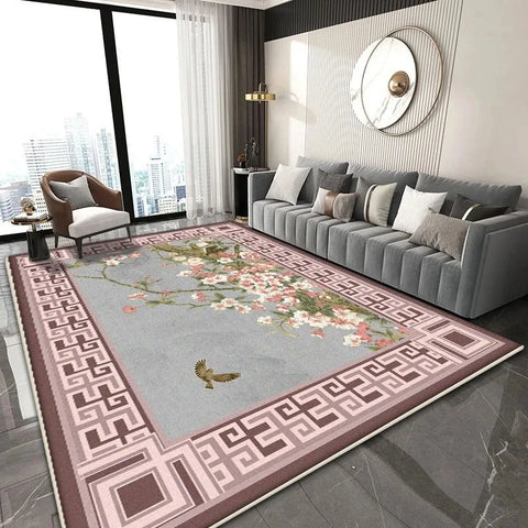 Navak Carpet Chinesischer klassischer Teppich für leicht zu reinigende Wohnzimmer-Couchtische und Schlafzimmer-Garderoben, rutschfeste Dekoration