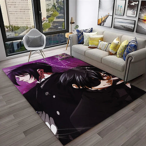 Navak Teppich, 3D-Anime, Black Butler, Cartoon-Teppich für Zuhause, Wohnzimmer, Schlafzimmer, Sofa, Fußmatte, Dekoration, Kinderspielbereich, rutschfeste Bodenmatte
