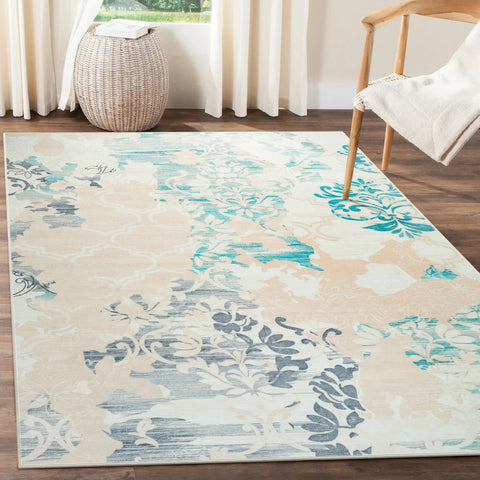 Navak Teppich, Teppiche für Wohnzimmer, elegant, floral, traditionell, Kunstwolle