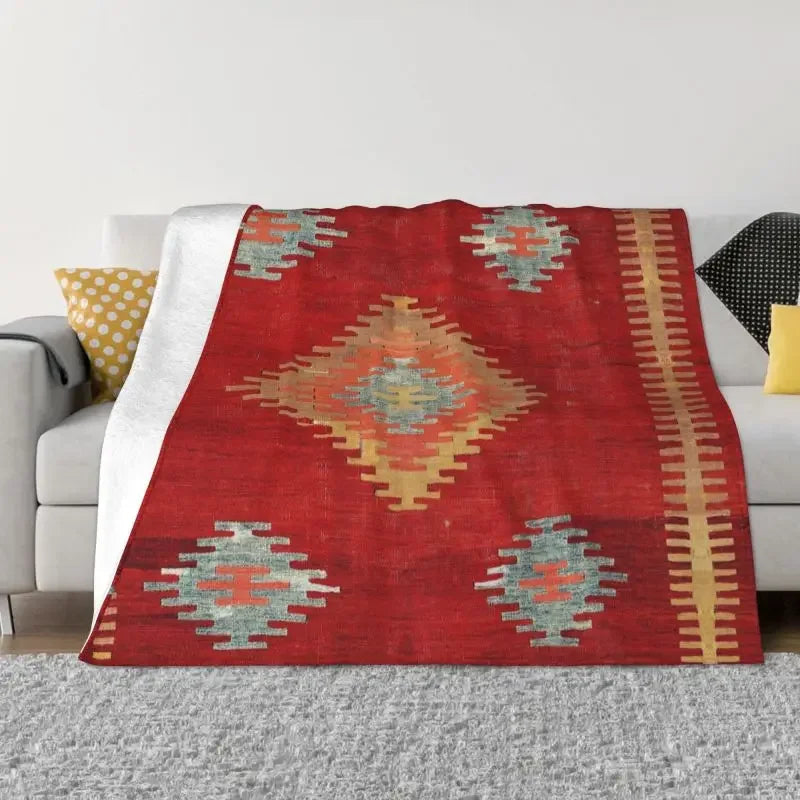 Navak Teppich Sofa Fleece Baluch Flachgewebe Antiker Afghanistan Teppich Überwurfdecke Warmer Flanell Türkischer Kelim Ethnische Kunst Decken Tagesdecken