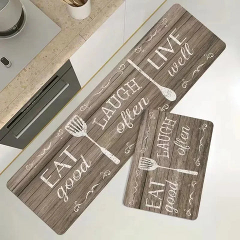 Navak Carpet Exclusive Picks Küchengeschirr-Themen-Bodenmatte Kristall-Samt-Teppich Rutschfeste und schmutzabweisende Komfortmatte Waschbarer Teppich