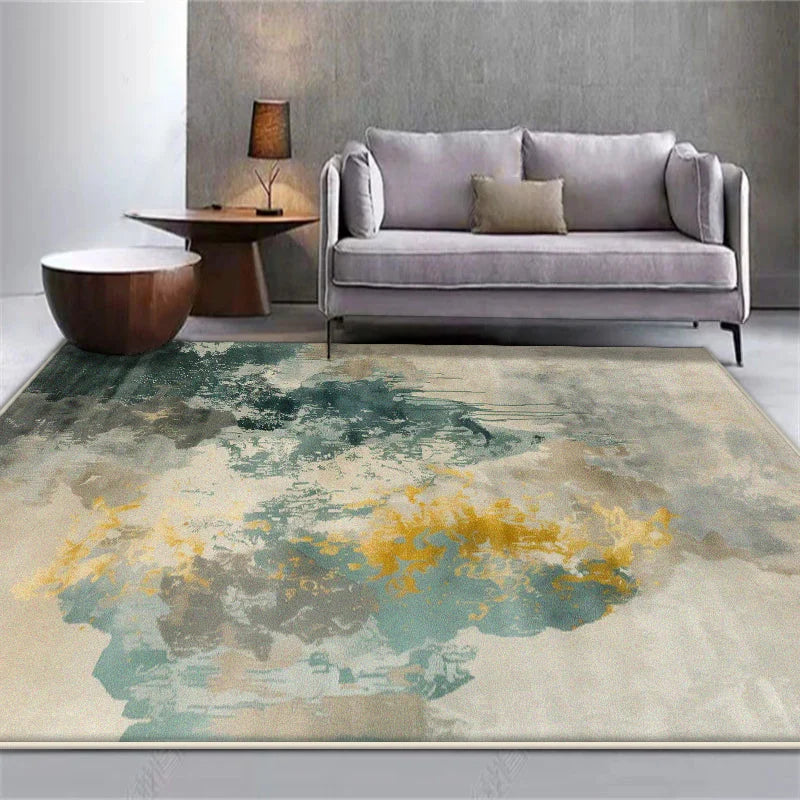 Navak Teppich Nordischer abstrakter Teppich für Wohnzimmer, luxuriös, leicht zu reinigen, Heimdekor, Teppich für Schlafzimmer, waschbar, Waschraum, Bodenmatte, Ковер Tapis 러그