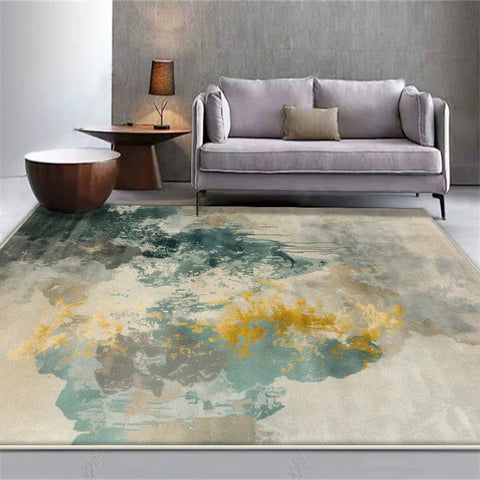 Navak Teppich Nordischer abstrakter Teppich für Wohnzimmer, luxuriös, leicht zu reinigen, Heimdekor, Teppich für Schlafzimmer, waschbar, Waschraum, Bodenmatte, Ковер Tapis 러그