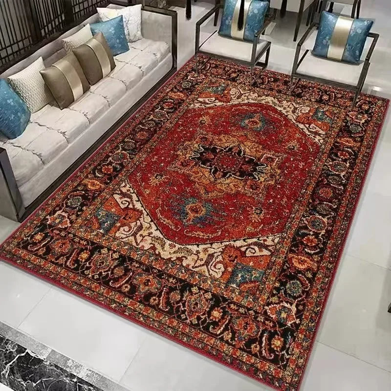 Navak Teppich Europa Persien Böhmen Stil Luxus Retro Teppich Wohnzimmer Sofa Schlafzimmer Arbeitszimmer Küche Eingang Fußmatte Rutschfester Wohnkultur Teppich