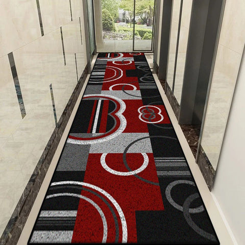 Navak Carpet Nordic Modern Style Lint-free Hallway Rug Customizable Stairs Decoration Long Carpet Antiskid Home Corridor Decor Mat Easy Clean