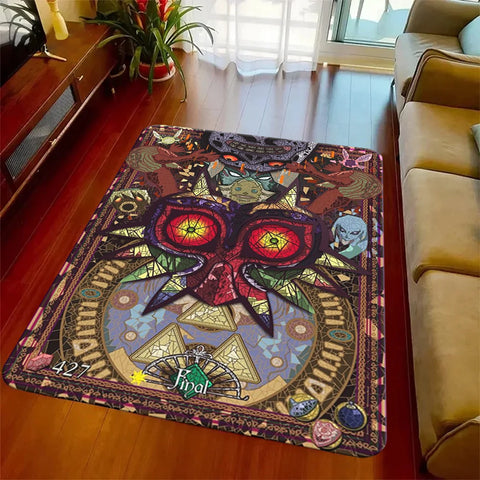 Navak Carpet The L-Legend of Z-elda Majora's Mask Area Rug Gaming Rug Videospiel-Teppich Teppiche für Wohnzimmer Home Decor Rug Rutschfeste Bodenmatte