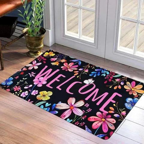 Navak Carpet 1 Stück Küchenteppich mit Zitronenmuster, rutschfeste Fußmatten, Pop-Art-Design, Wohnzimmerteppich, Badematte, Teppich für Zuhause, Waschbecken, Wäschedekor