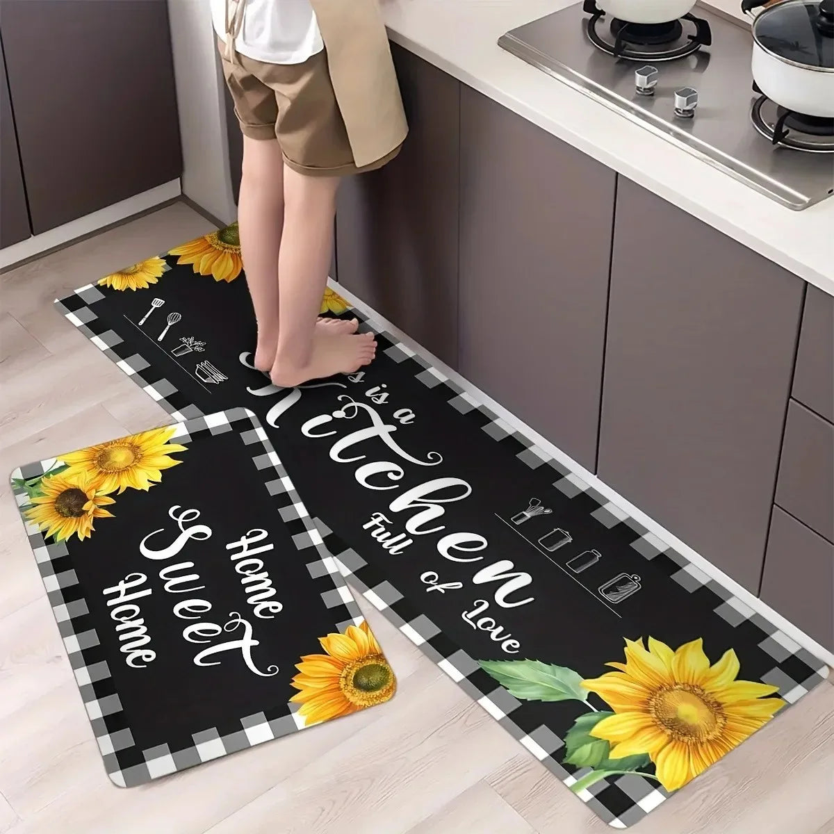 Navak Carpet 1PC Küchenteppich mit Charaktermuster, rutschfeste Fußmatten für Zuhause, Pop-Design, Badezimmerteppiche, Badematte, Teppich für Waschbecken, Wäschedekor