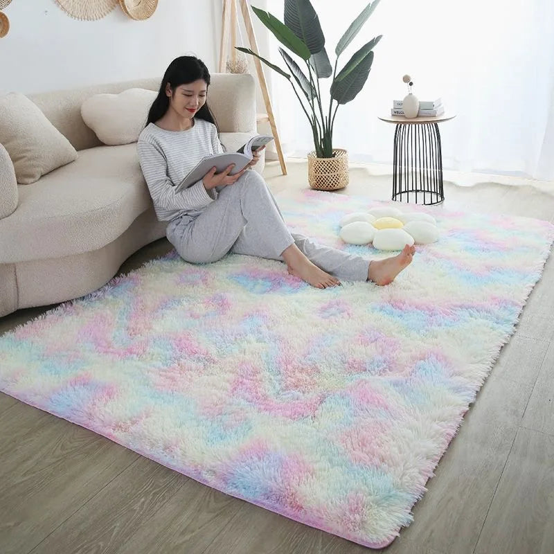 Navak Teppich, pelziger Teppich, Wohnzimmermatte, modernes Schlafzimmer, nordischer Stil, Dekorationsteppich, groß, schwarz, grau, weiß, rutschfeste Kinderteppiche