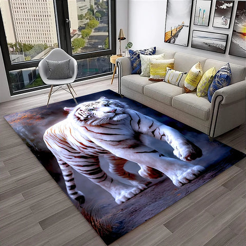 Navak Carpet 3D-Traumtiger, Tier-Cartoon-Teppich für Zuhause, Wohnzimmer, Schlafzimmer, Sofa, Fußmatte, Dekoration, Kinderspielbereich, rutschfeste Bodenmatte