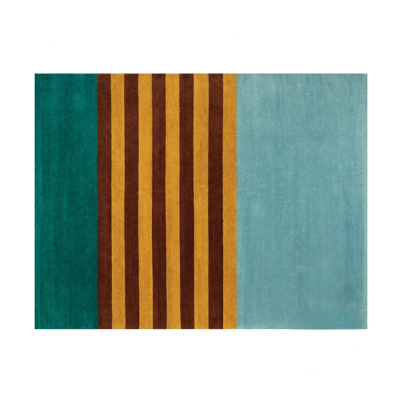 Navak Carpet Moderner Streifenteppich für Wohnzimmer, Schlafzimmer, Arbeitszimmer, große Größe, rutschfest, maschinenwaschbar, Bodenmatte