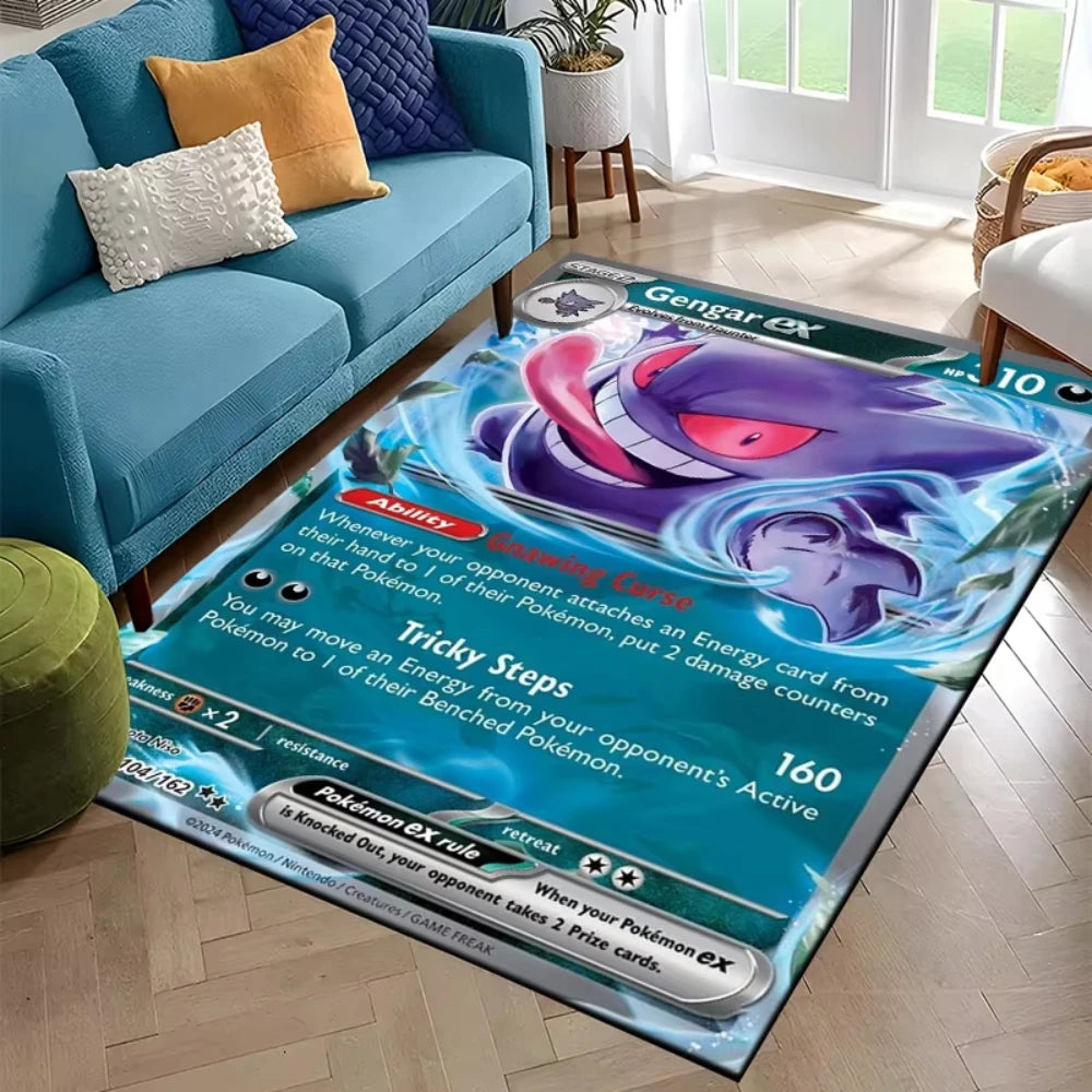 Navak Carpet Daily Picks Gengar-Spielkarten-Teppich für Gaming-Zimmer-Dekoration, Schlafzimmer, weicher Teppich, Wohnzimmer-Teppich, Männerhöhle, ideales Geschenk