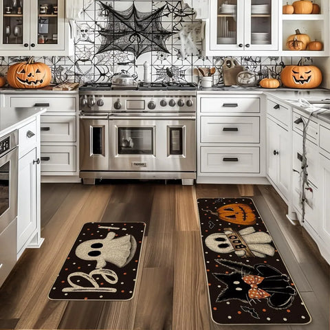 Navak Teppich Halloween Eingangs-Fußmatte Outdoor-Teppich Rutschfester und verschleißfester Teppichläufer Teppiche Rutschfeste Fußmatten für die Heimdekoration 러그
