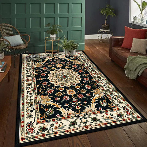 Navak Teppich Persischer Luxus-Wohnzimmerteppich 200x300 cm Dekoration Schlafzimmer Rutschfeste Teppiche Lounge Couchtische Waschbare Bodenmatte Fusselfrei