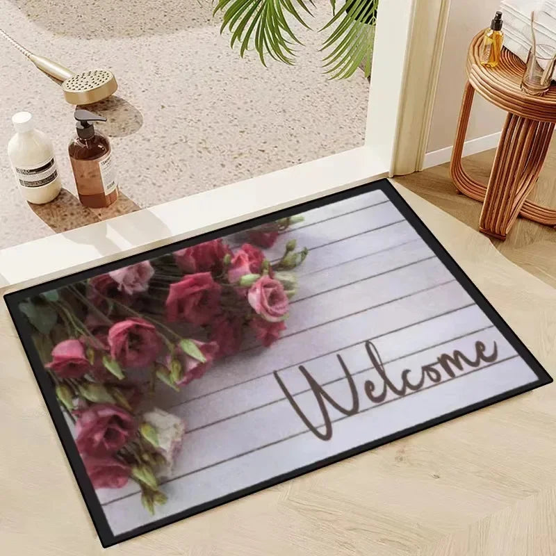 Navak Teppich Kristallflor Teppich Wohnzimmer Schlafzimmer Küche Eingangsbereich Rutschfeste saugfähige waschbare Matte Rechteckige Bodenteppichmatte