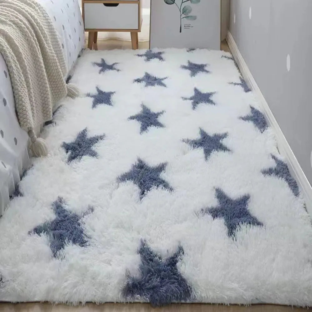 Navak Teppich, Nachttischteppiche für Kinderzimmer, süßer Mädchenboden, weiche Matte, Wohnzimmerdekoration, weiß, flauschig, groß, rosa, für Kinder, Schlafzimmerteppich