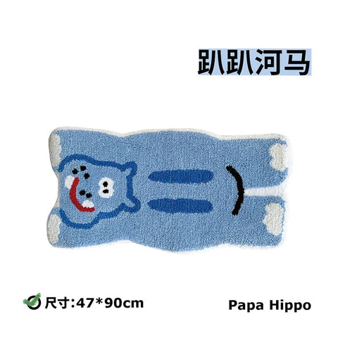 Navak Carpet Exclusive Picks 1 Stück Cartoon-Tier-Dekorationsteppich Schlafzimmerteppich Flauschiger Nachtvorleger Kunstkaschmir-Bodenmatte Weiche Anti-Rutsch-Badematte