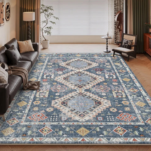 Navak Carpet Teppiche im amerikanischen Retro-Stil für Schlafzimmer, große Bereiche, Wohnzimmerdekoration, Plüschteppich, rutschfeste Lounge-Bodenmatte, flauschiger, weicher Teppich