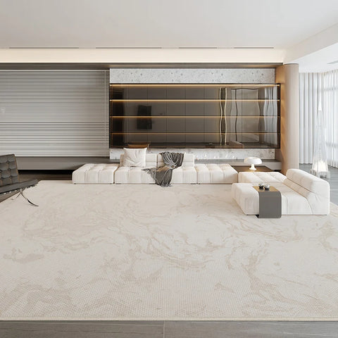 Navak Teppich, großflächige Schlafzimmerdekoration, rutschfester Teppich, cremefarbener Stil, Teppiche für Wohnzimmer, flauschige, weiche Lounge-Bodenmatte, dicker Plüschteppich