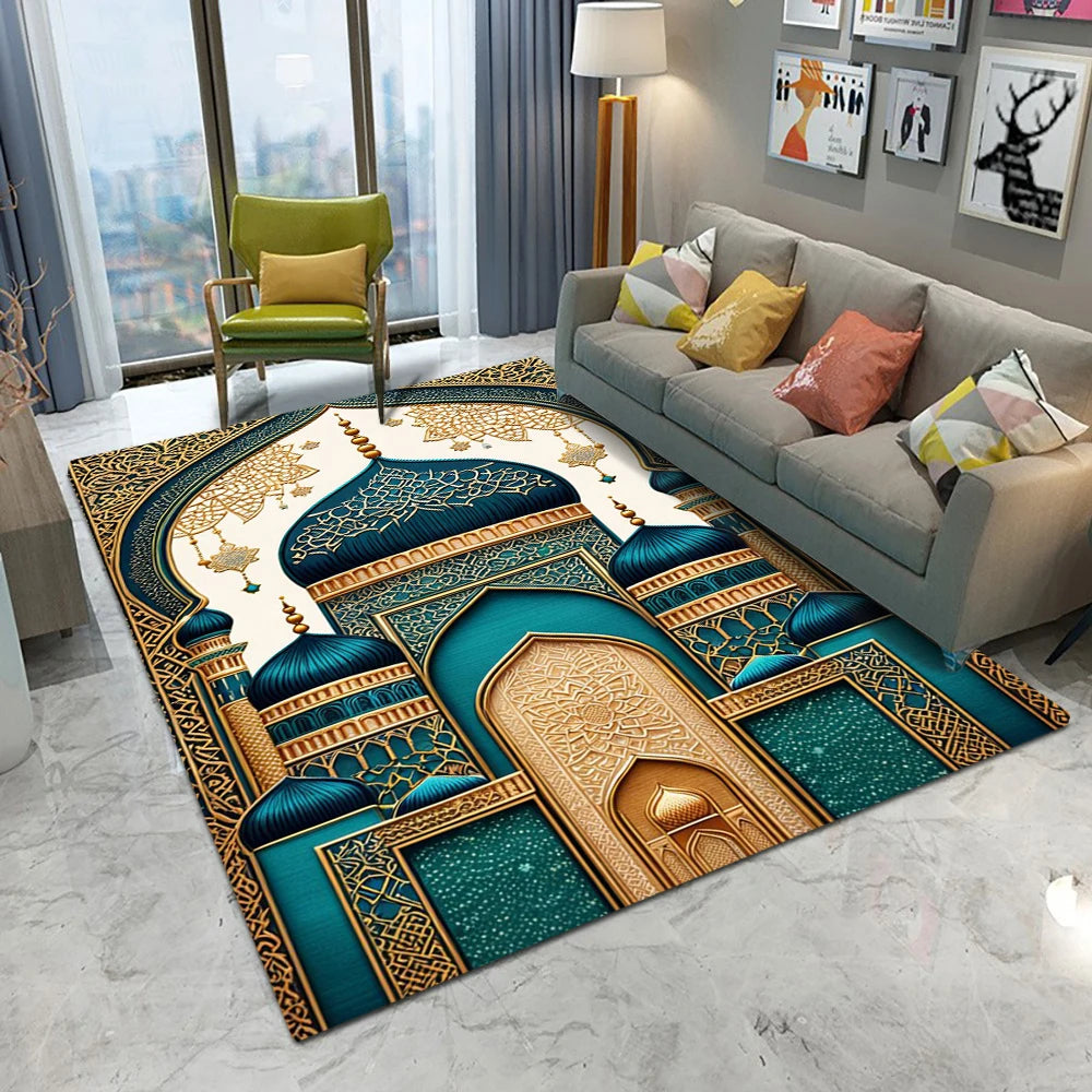 Navak Teppich Retro Europa Persien Stil Schloss Teppich Wohnzimmer Sofa Schlafzimmer Arbeitszimmer Küche Eingang Fußmatte Rutschfester Luxus Wohnkultur Teppich