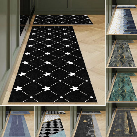 Navak Teppich, Polyester, Küchenteppichmatten für Boden, Schlafzimmer, Wohnzimmer, weicher, waschbarer Teppich, rutschfeste Fußmatte für Badezimmer, Eingang