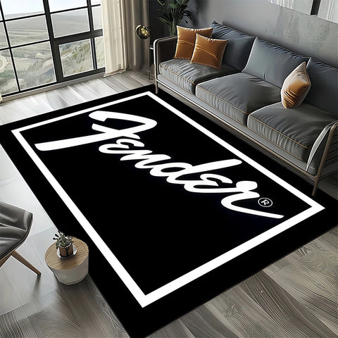 Navak Carpet 27 Style New 3D Fender Retro Gitarreninstrumente Musik Teppich Teppich für Wohnzimmer Schlafzimmer Zuhause Sofa Dekoration, rutschfeste Bodenmatte