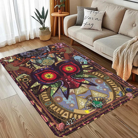 Navak Carpet The L-Legend of Z-elda Majora's Mask Area Rug Gaming Rug Videospiel-Teppich Teppiche für Wohnzimmer Home Decor Rug Rutschfeste Bodenmatte