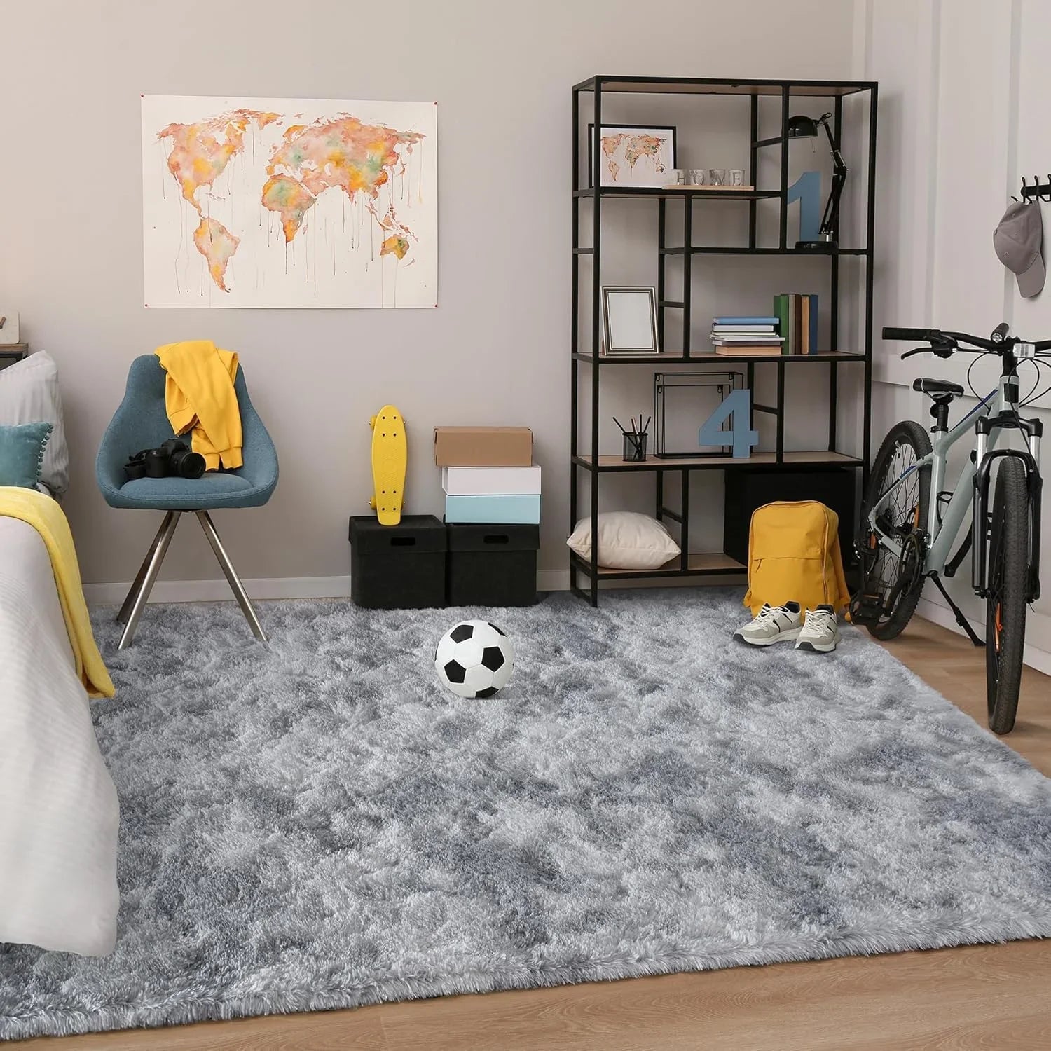 Navak Carpet Exclusive Picks Batik-Teppich, Wohnzimmer-Couchtischkissen, zottelig, waschbar, Schlafzimmer, modern, skandinavisch, weich, gemütlich, Heimdekor-Teppich
