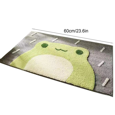 Navak Carpet Badematte mit Frosch- und Bären-Flocken, Heimdekoration, Fußmatte, rutschfest, saugfähig, Badezimmer-Fußmatte, superweiche Faser, Badvorleger 2025