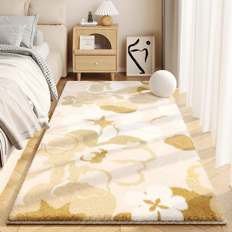 Navak Carpet Exclusive Picks – Einfacher, cremefarbener Kunstkaschmir-Teppich für Wohnzimmer, flauschige Teppiche, Heimdekoration, Schlafzimmer, Garderobe, Nachttisch, rutschfeste Teppiche