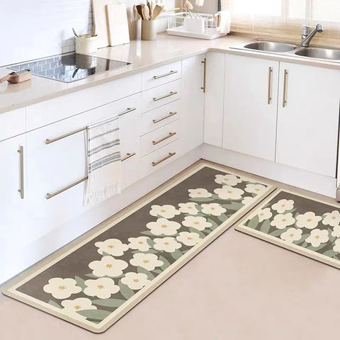 Navak Carpet Exclusive Picks Moderne, einfache, lange, wasserabsorbierende, ölabsorbierende Kieselgur-Fußmatten, Restaurant-Spezial-Rutschfeste Fußmatten